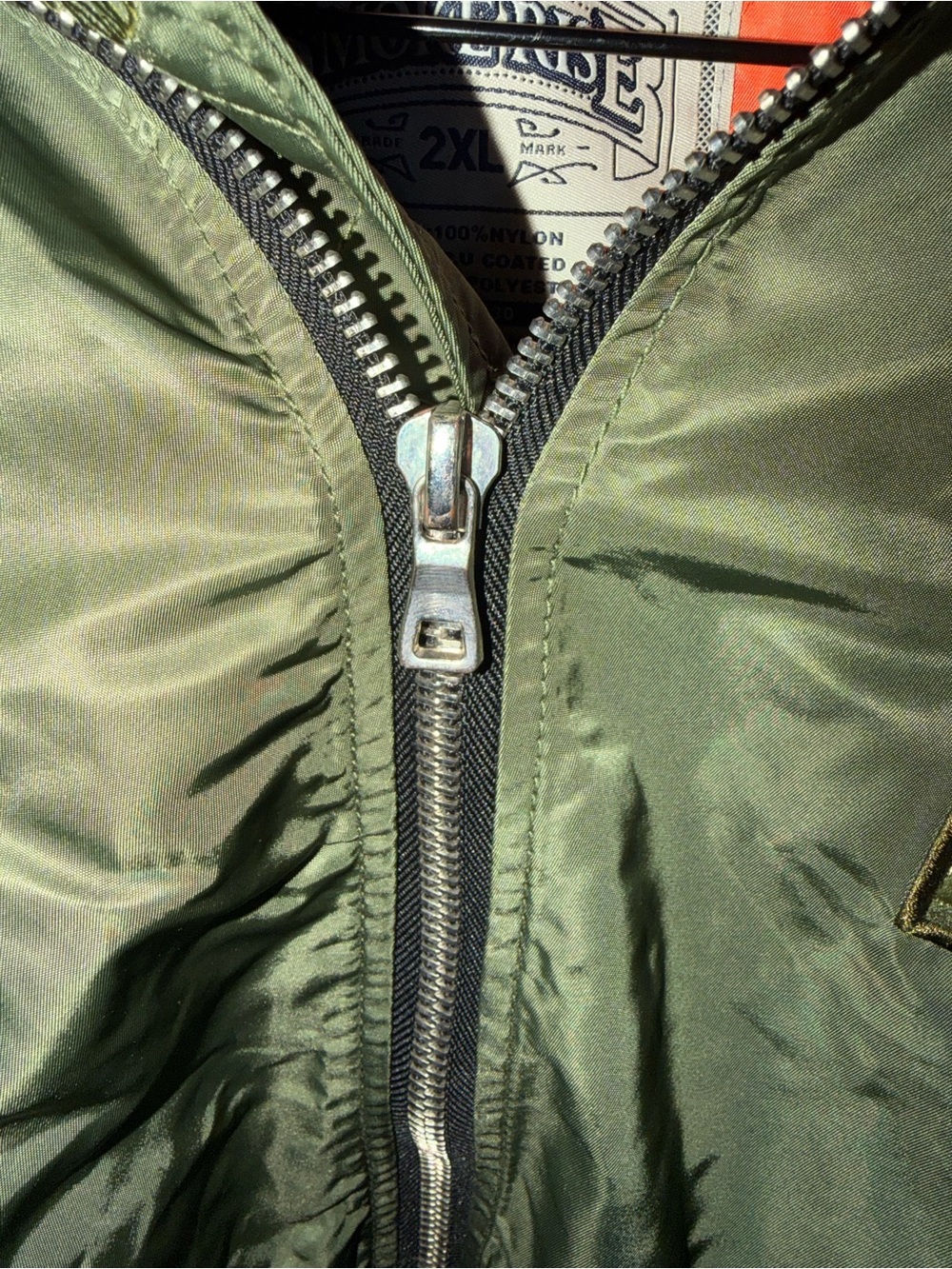 Utility Patch Bomber Jacket with Faux Fur Collar - Olive - Picture 7 of 10